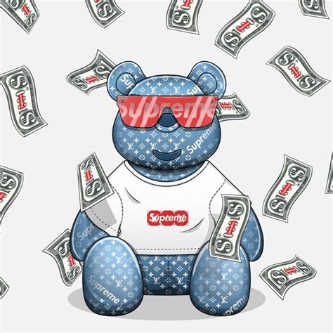 supreme bear wallpaper.